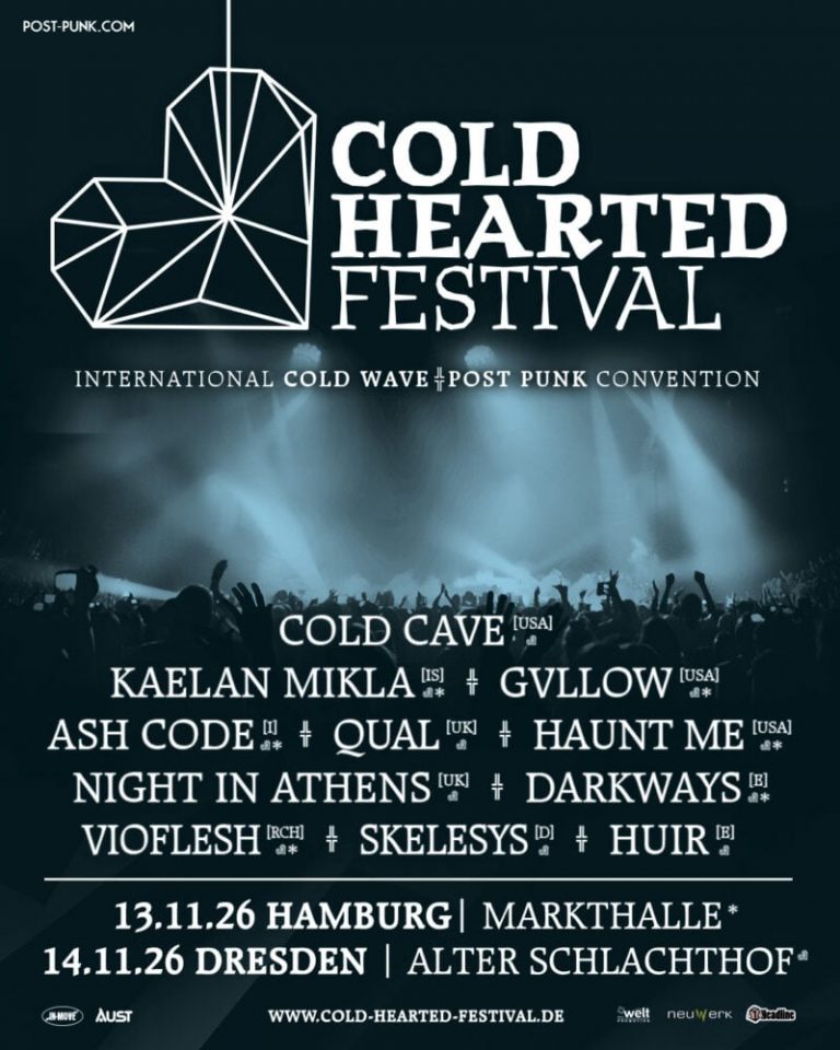 Cold-Hearted Festival 2026 Announced With Cold Cave, Kaelan Mikla, Ash Code, Qual, Night in Athens, and More!