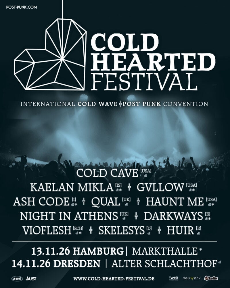 Cold-Hearted Festival 2026 Announced With Cold Cave, Kaelan Mikla, Ash Code, Qual, Night in Athens, and More!