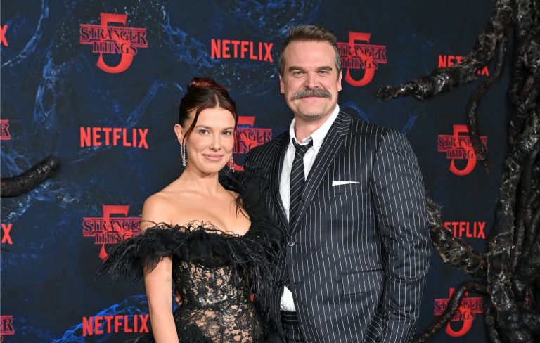 Millie Bobby Brown insists she has a “great relationship” with ‘Stranger Things’ co-star David Harbour