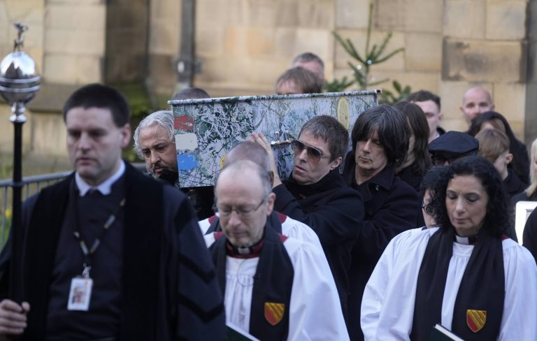 Liam Gallagher, David Beckham, Paul Weller, Stone Roses members and more attend Mani’s funeral in Manchester