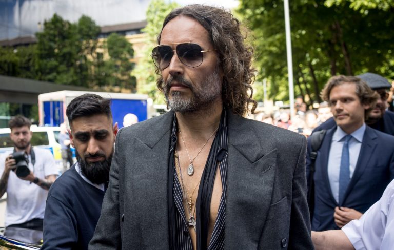 Russell Brand hits out at ex-wife Katy Perry’s new partner, the “globalist stooge” Justin Trudeau