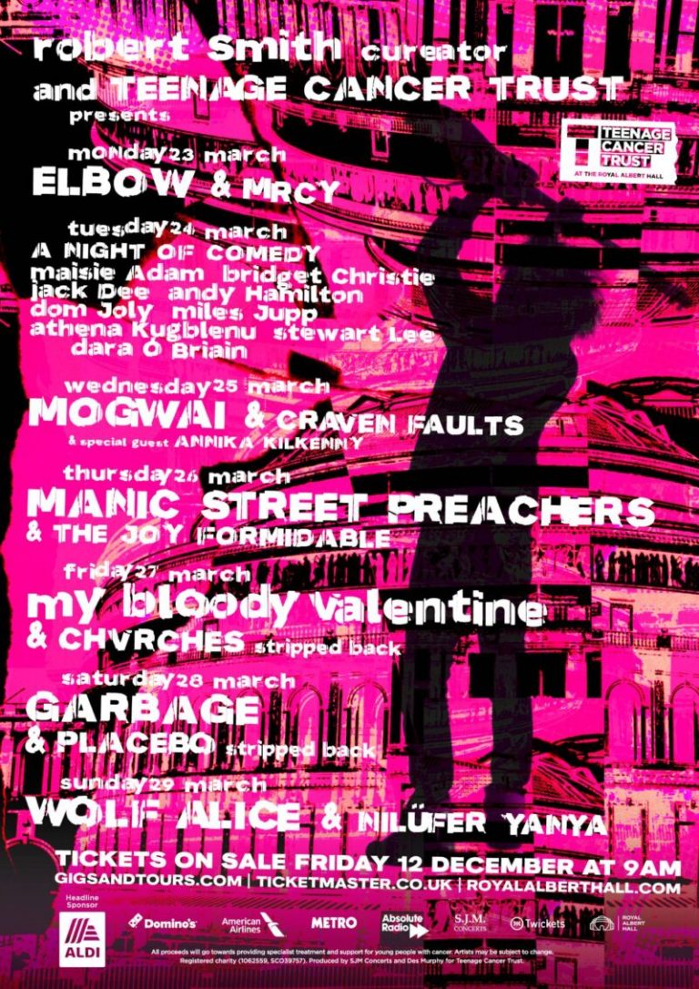 Robert Smith Unveils Teenage Cancer Trust Line-Up with My Bloody Valentine, Garbage, Chvrches, Placebo, and More!