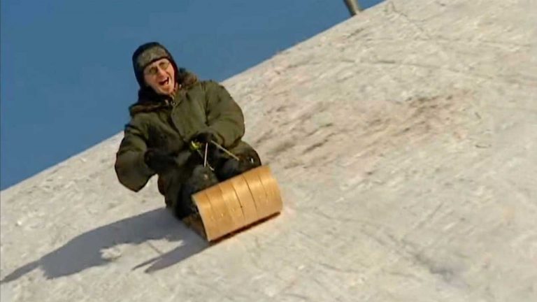 “People worried about their brain should always wear a helmet”: Watch Geddy Lee give celebrity tobogganing advice
