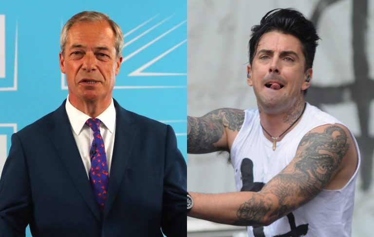 Nigel Farage tricked into paying tribute to late paedophile and shamed Lostprophets singer Ian Watkins on Cameo