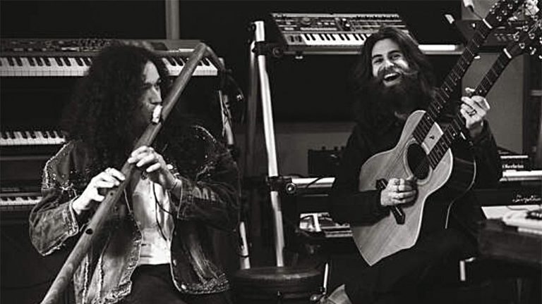 “We started each day by doing yoga and breathing exercises. Then we took mushrooms and it got a little too psychedelic!” The prog duo who lost their label for being too weird, and decided to get even weirder