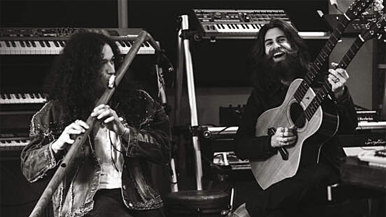 “We started each day by doing yoga and breathing exercises. Then we took mushrooms and it got a little too psychedelic!” The prog duo who lost their label for being too weird, and decided to get even weirder