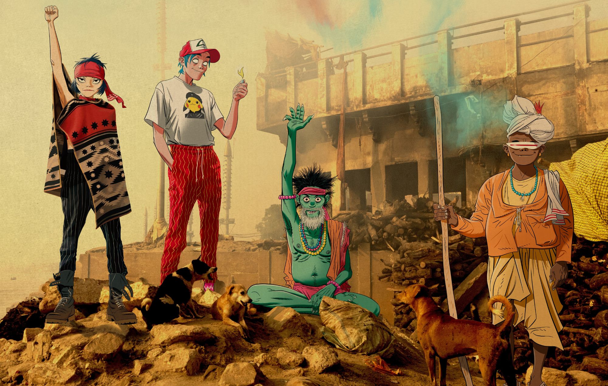 Gorillaz share two companion tracks, ‘The Hardest Thing’ and ‘Orange County’, featuring Bizarrap, Kara Jackson and Anoushka Shankar