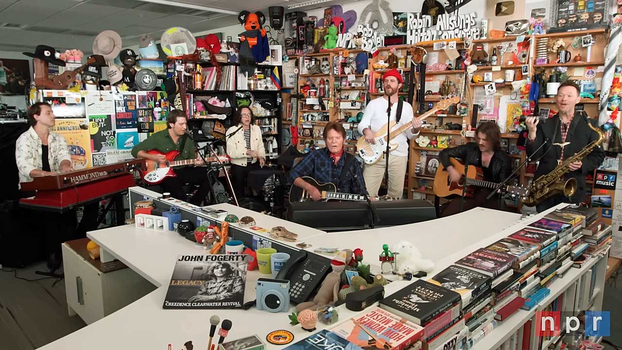 “I was literally dumbfounded and shocked that it had happened”:John Fogerty sprinkles rock’n’roll magic with songs and stories at intimate Tiny Desk Concert