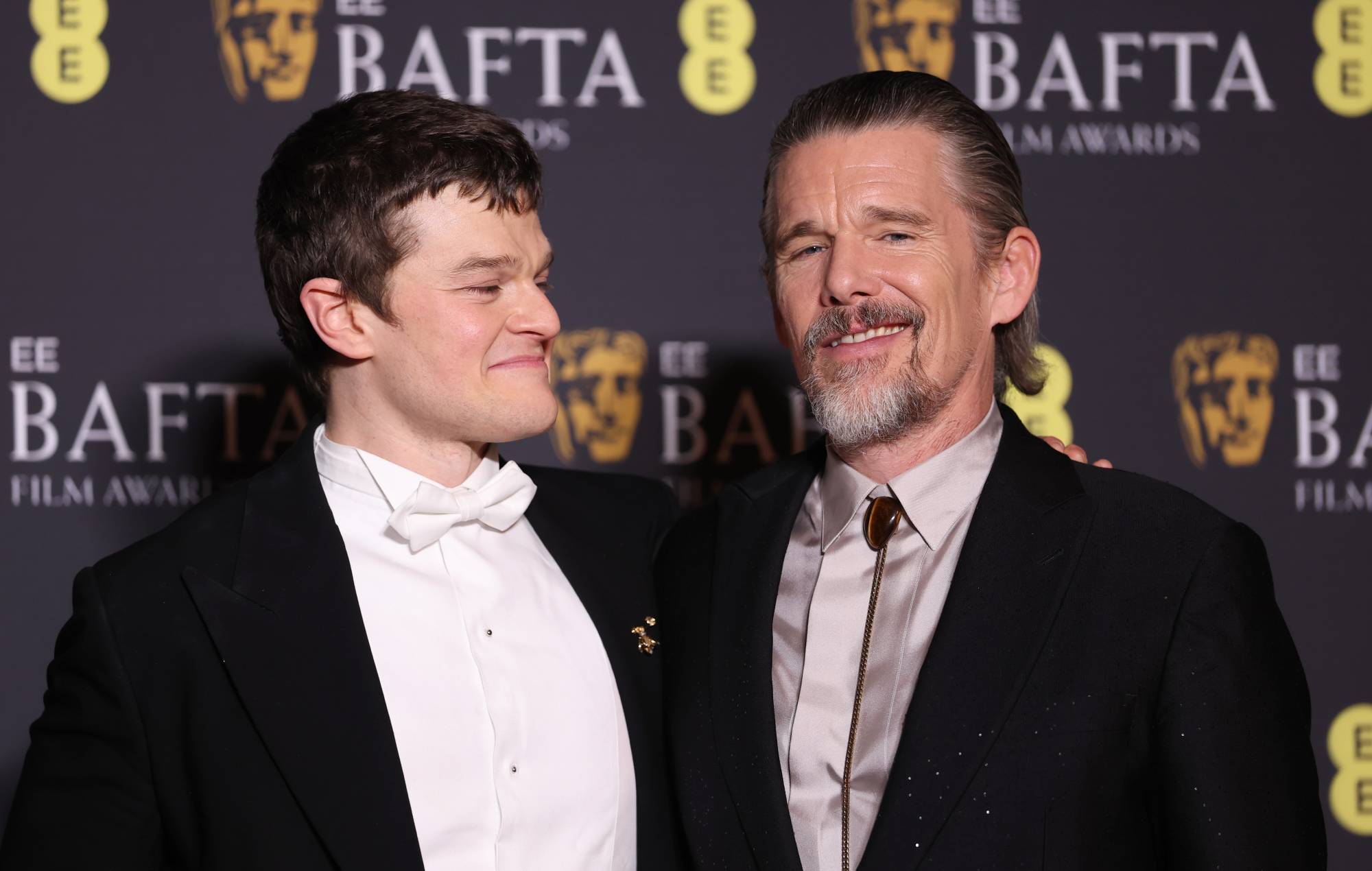 Ethan Hawke visibly emotional during surprise winner Robert Aramayo’s BAFTAs speech