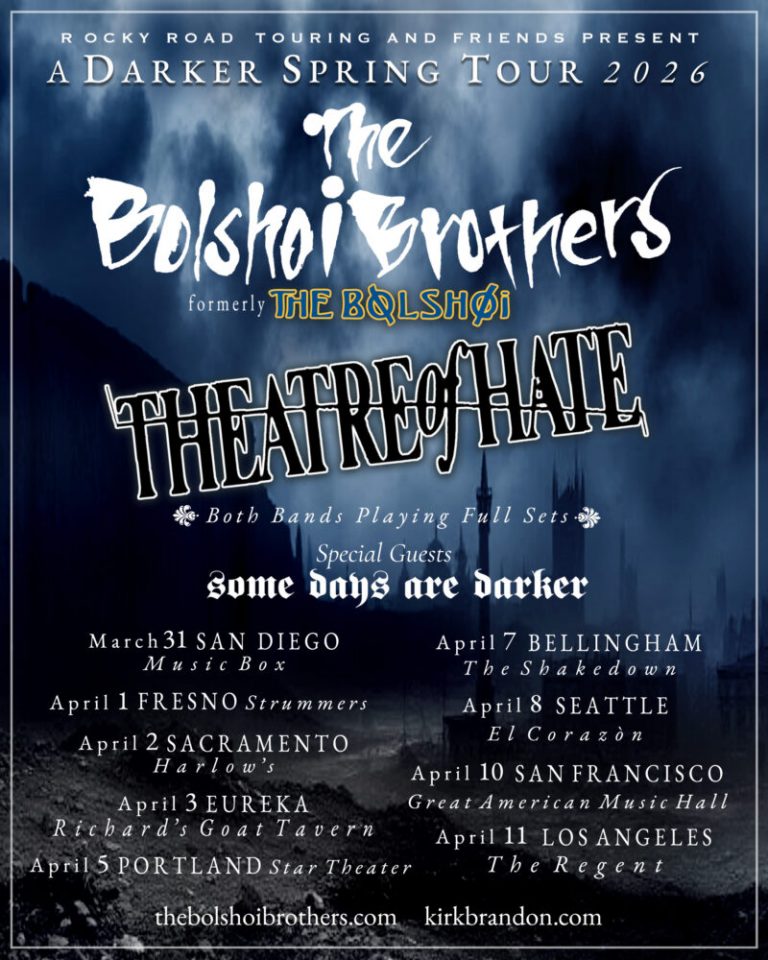The Bolshoi Brothers and Theatre of Hate to Embark on West Coast Tour this Spring