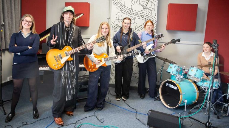 “Once you’re comfortable in this space, don’t overthink it, just enjoy it.” A new recording studio at a historic English school has been named after Justin Hawkins