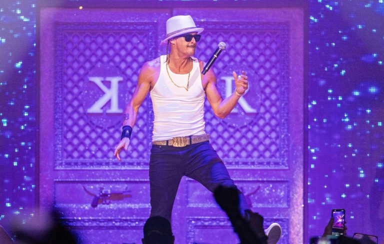 Zach Bryan and Kacey Musgraves mock Kid Rock’s ‘All-American Halftime Show’ with star also accused of miming