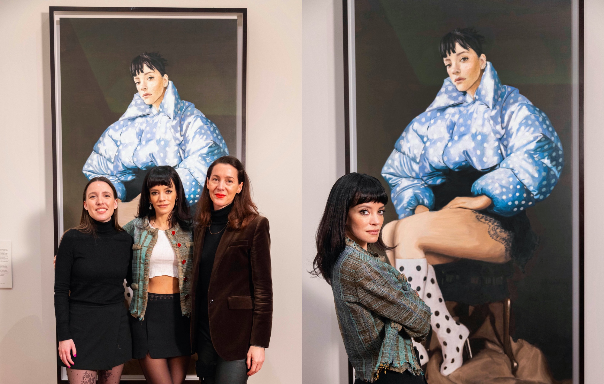 Watch Lily Allen unveil original ‘West End Girl’ painting at London’s National Portrait Gallery