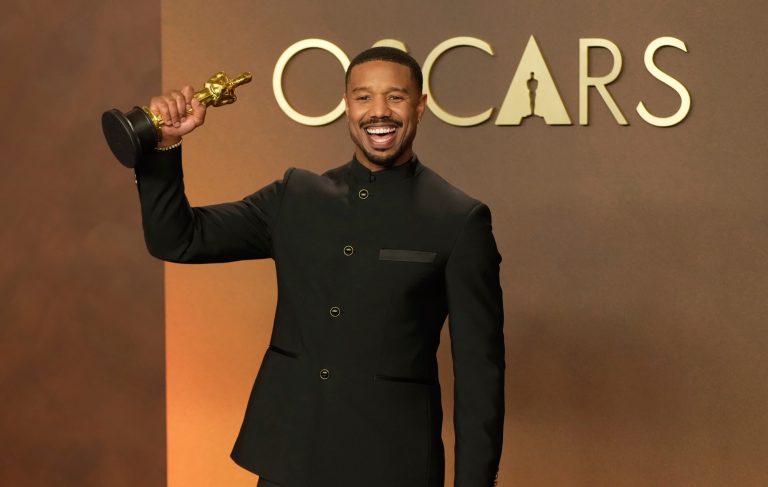 Michael B. Jordan celebrates Oscar win at In-N-Out Burger with fans