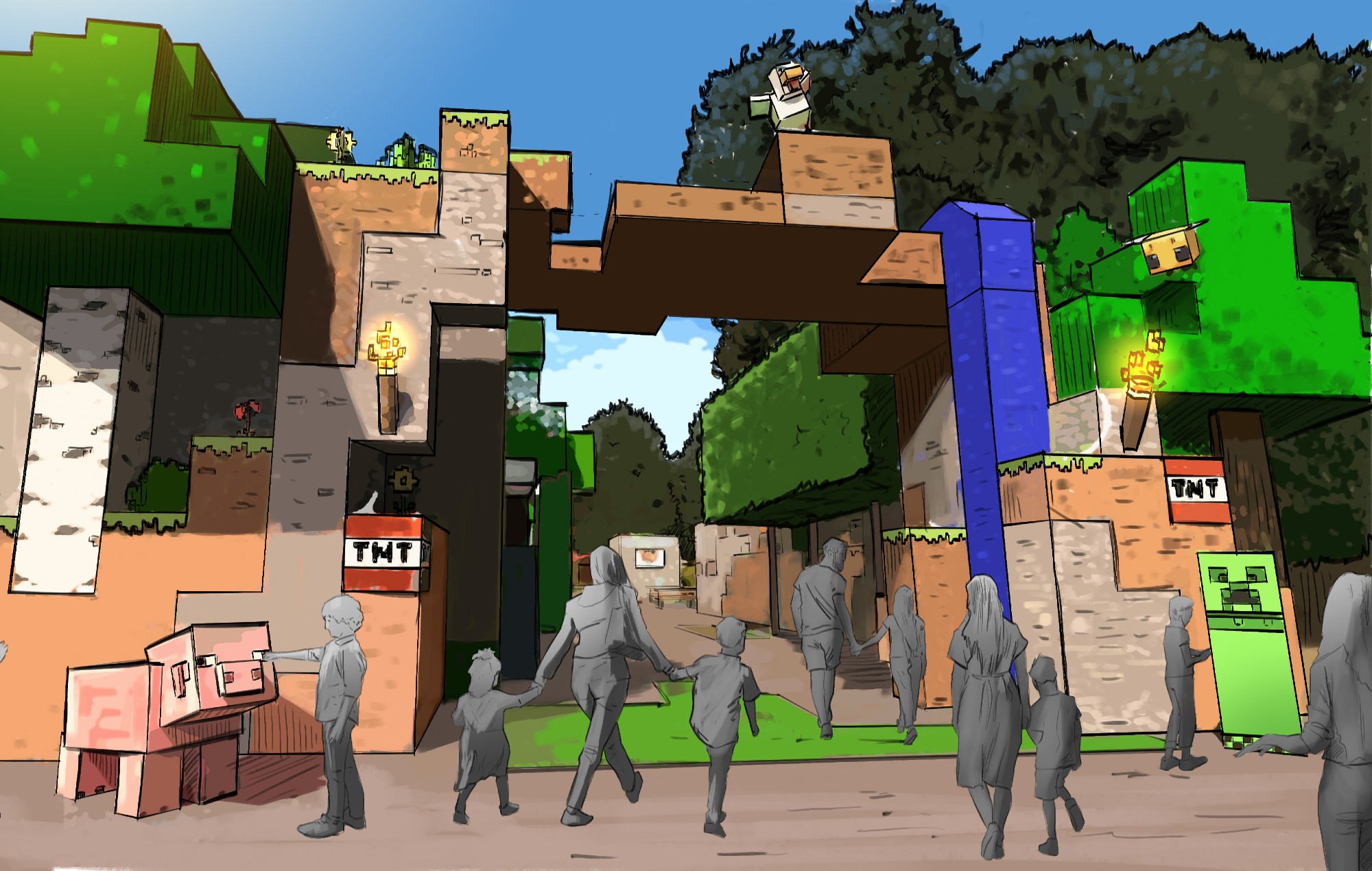 Minecraft World theme park to open in the UK next year