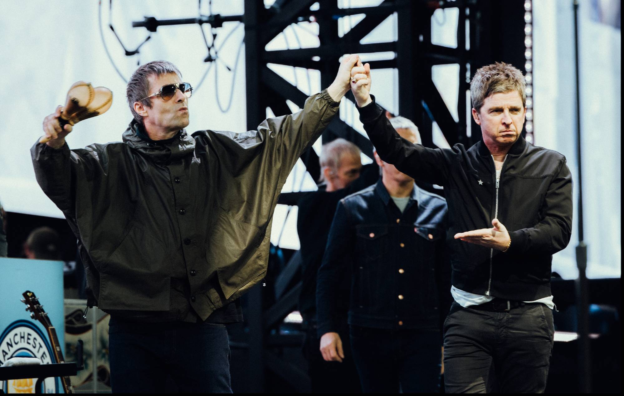 Liam and Noel Gallagher celebrate Manchester City’s Carabao Cup success together