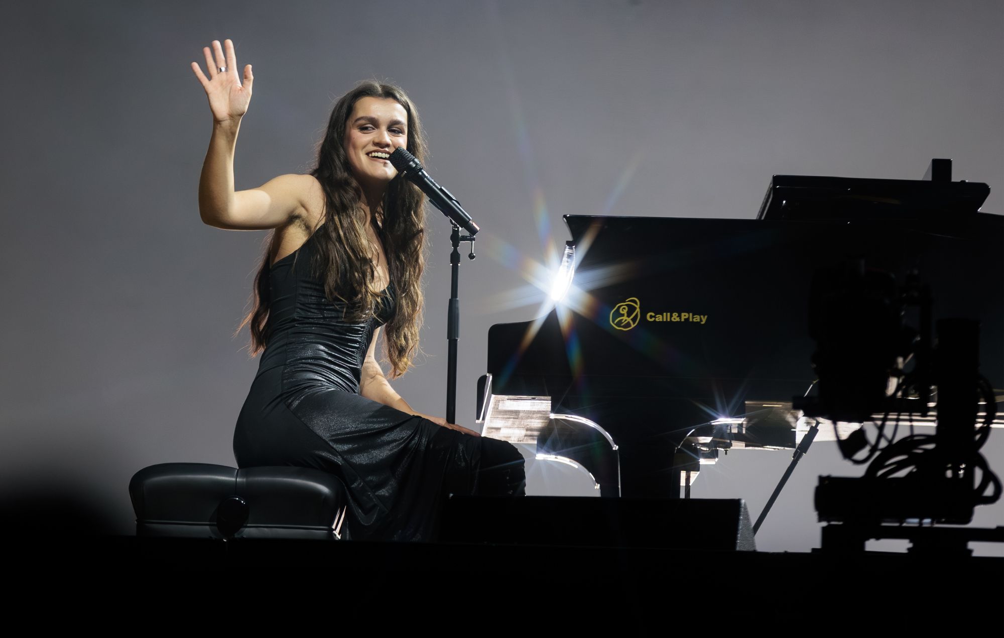Amaia delivers a Tiny Desk Concert first by performing on folding chair flute