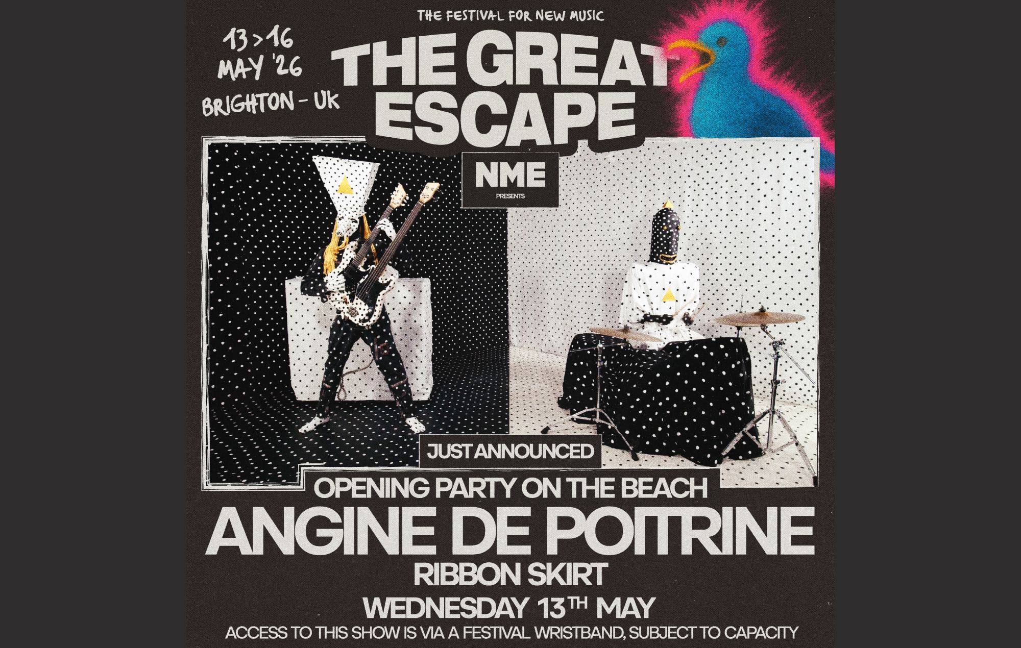 The Great Escape 2026: Angine de Poitrine to headline opening beach party, presented by NME