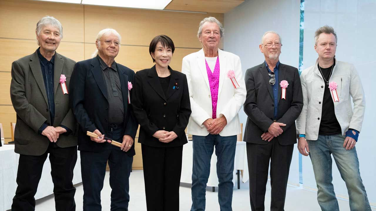 “You are my god!” Watch Japanese Prime Minister Sanae Takaichi praise Ian Paice as she meets her Deep Purple heroes