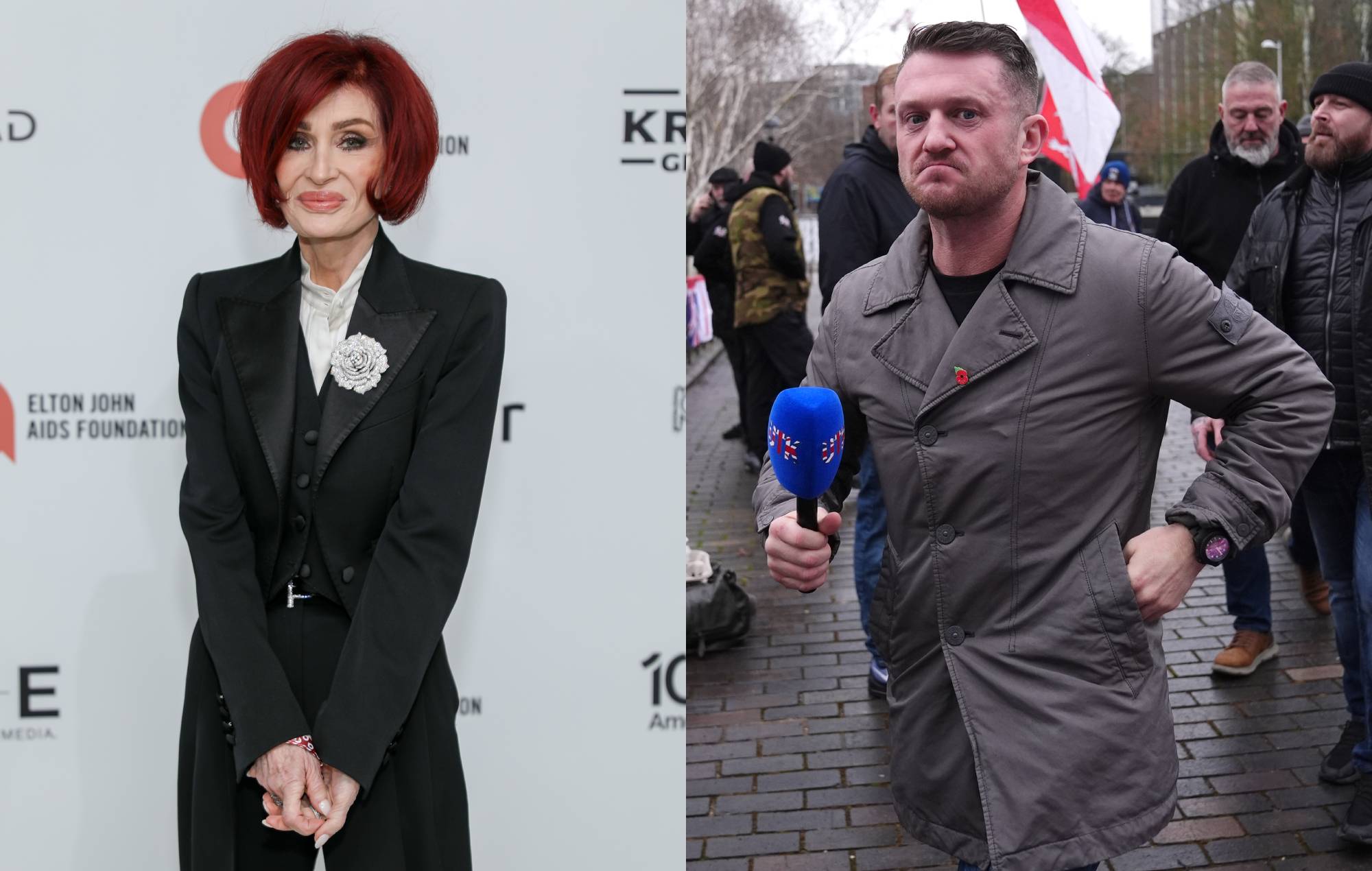 Sharon Osbourne indicates she will join Tommy Robinson’s anti-immigration march