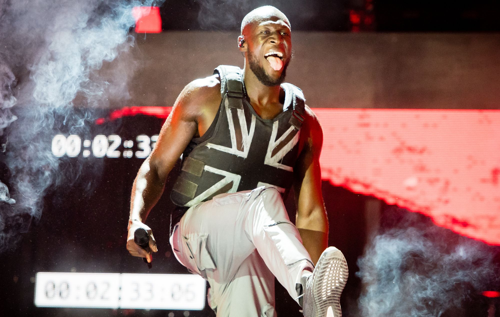 Stormzy’s Banksy-designed Glastonbury stab-proof vest goes on display in landmark exhibition of Black British music at London’s new V&A East