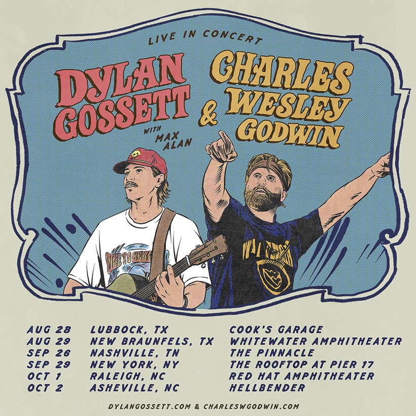 Dylan Gossett, Charles Wesley Godwin Announce 2026 Co-Headline Tour
