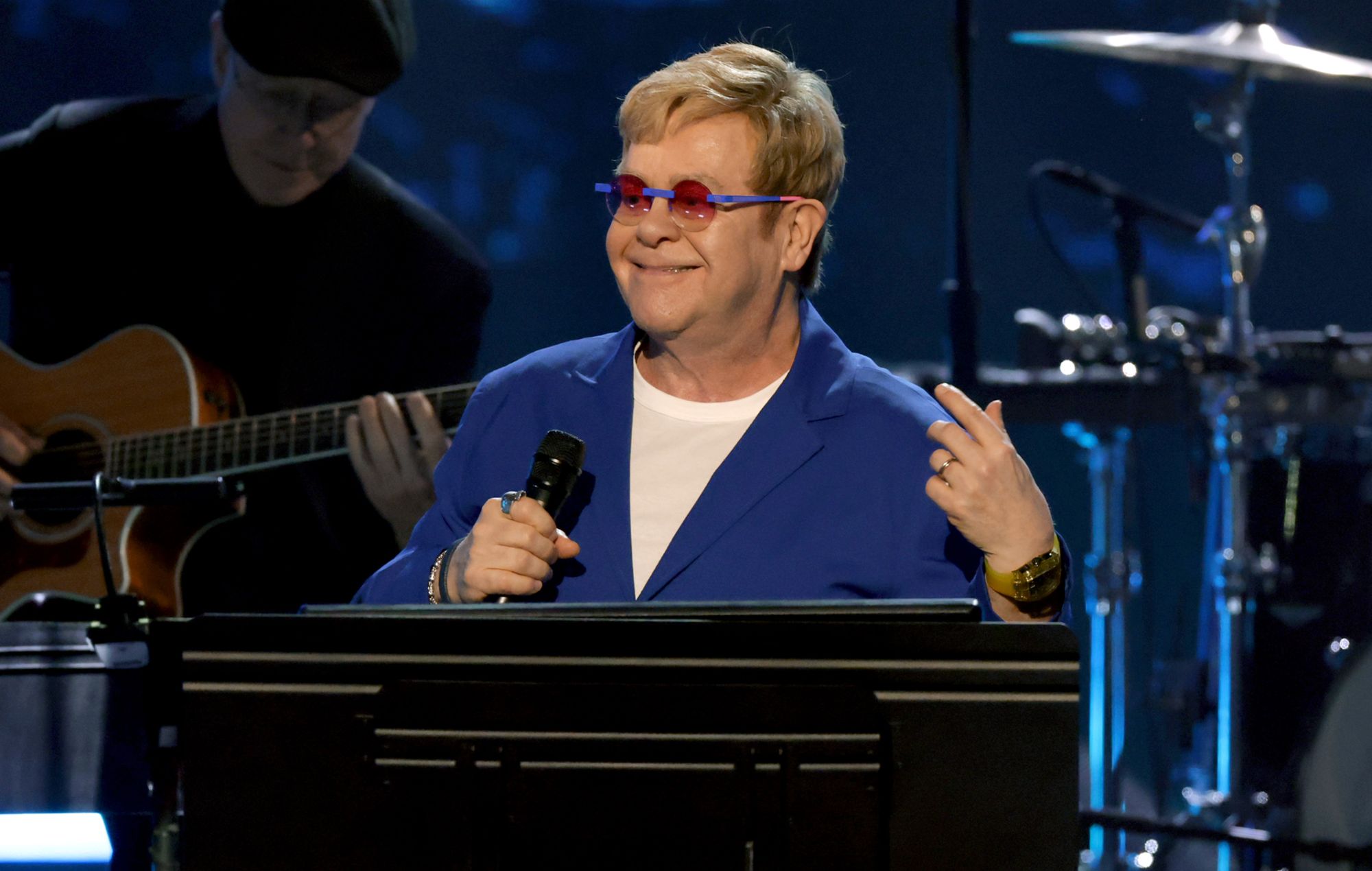 Elton John has just finished a new album which “is so different to anything I’ve ever done before, but it’s so happy”
