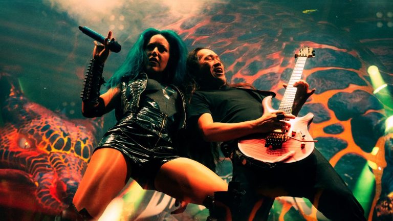 Watch former Arch Enemy singer Alissa White-Gluz make her debut with power metal heavyweights Dragonforce as frontman Marc Hudson misses show