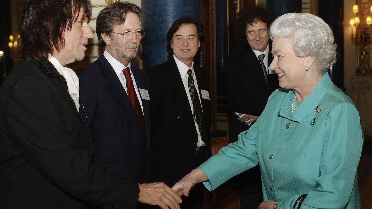 “Are you a guitarist too?” The day that rock legends Jimmy Page, Eric Clapton, Brian May and Jeff Beck met Queen Elizabeth II