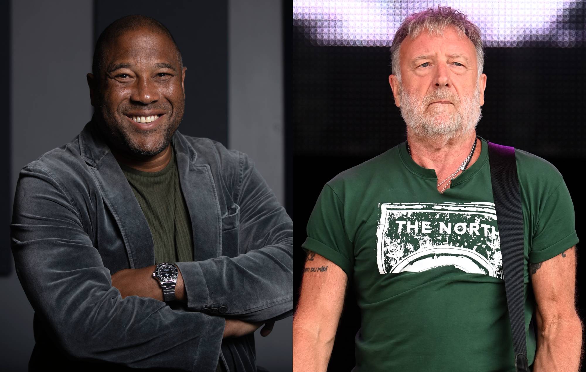 Watch John Barnes join Peter Hook to rap on New Order’s ‘World In Motion’ in Manchester