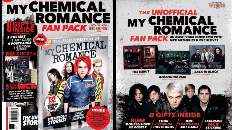 From underground punk clubs to the world’s biggest stadiums, celebrate the rise and rebirth of emo superstars My Chemical Romance in new gift-laden MCR fan pack, on sale now