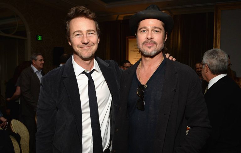 Edward Norton hung out with Brad Pitt at the USA vs Turkey World Cup match and everyone’s making the same joke