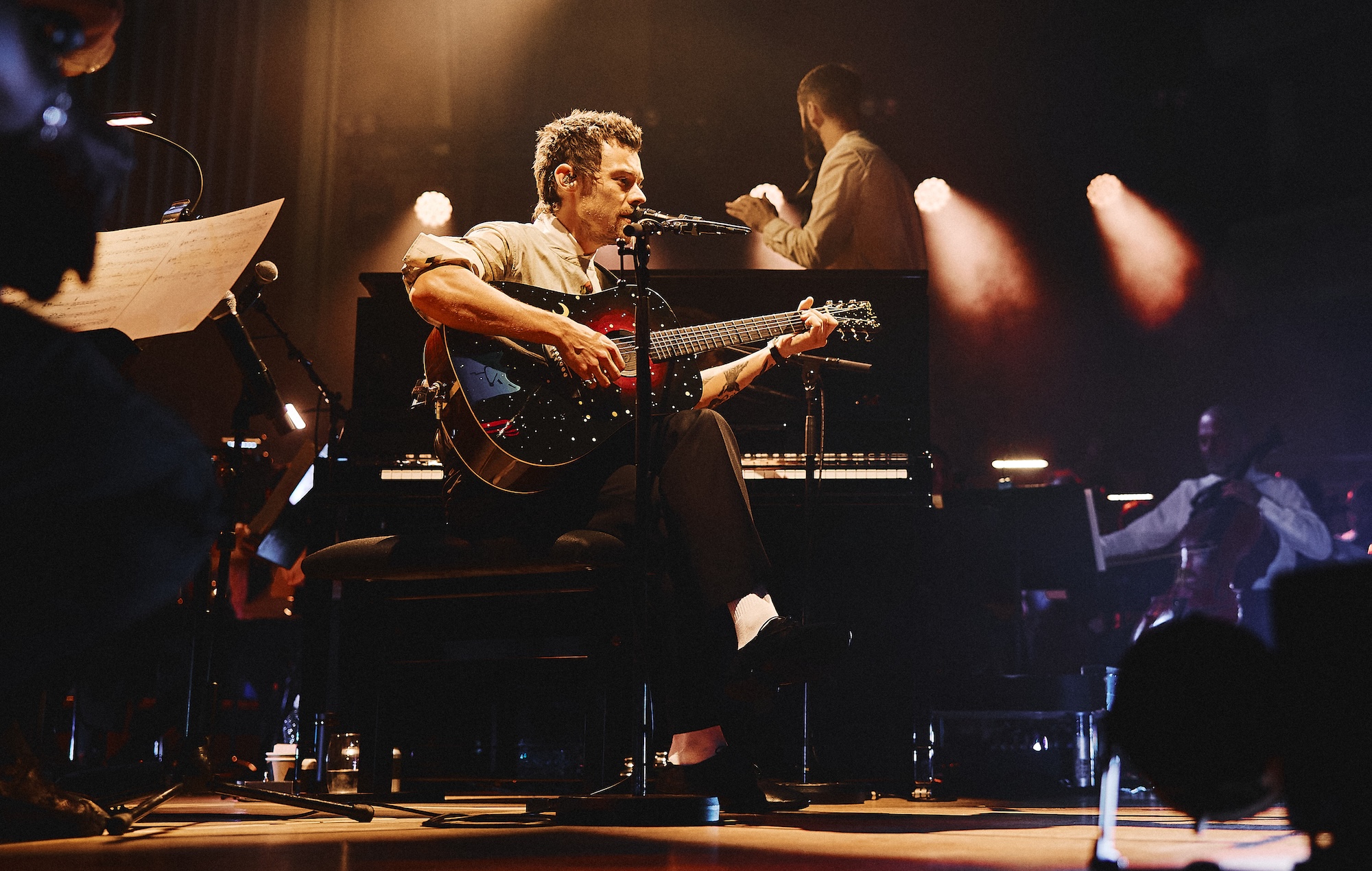 Harry Styles brings orchestral reworkings, rarities and covers to intimate Meltdown Festival show as he hails current moment as his “career highlight”
