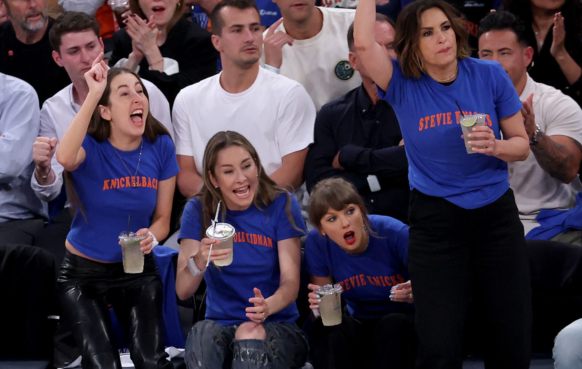 Watch Taylor Swift and Haim celebrate as they attend Knicks vs Spurs NBA final