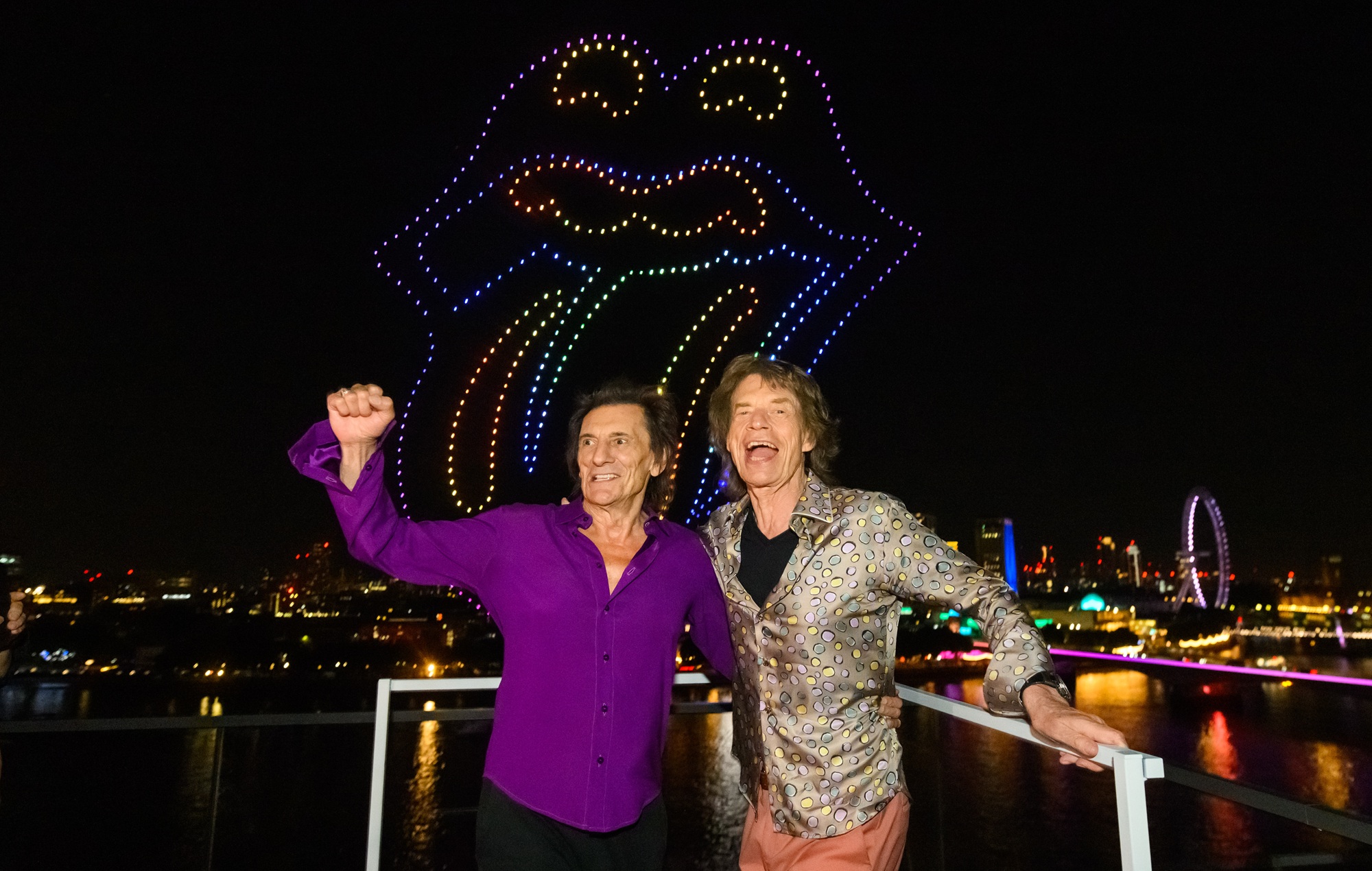 The Rolling Stones launch ‘Foreign Tongues’ with “iconic” London drone show and star-studded party – with Sam Fender, Daniel Craig and more