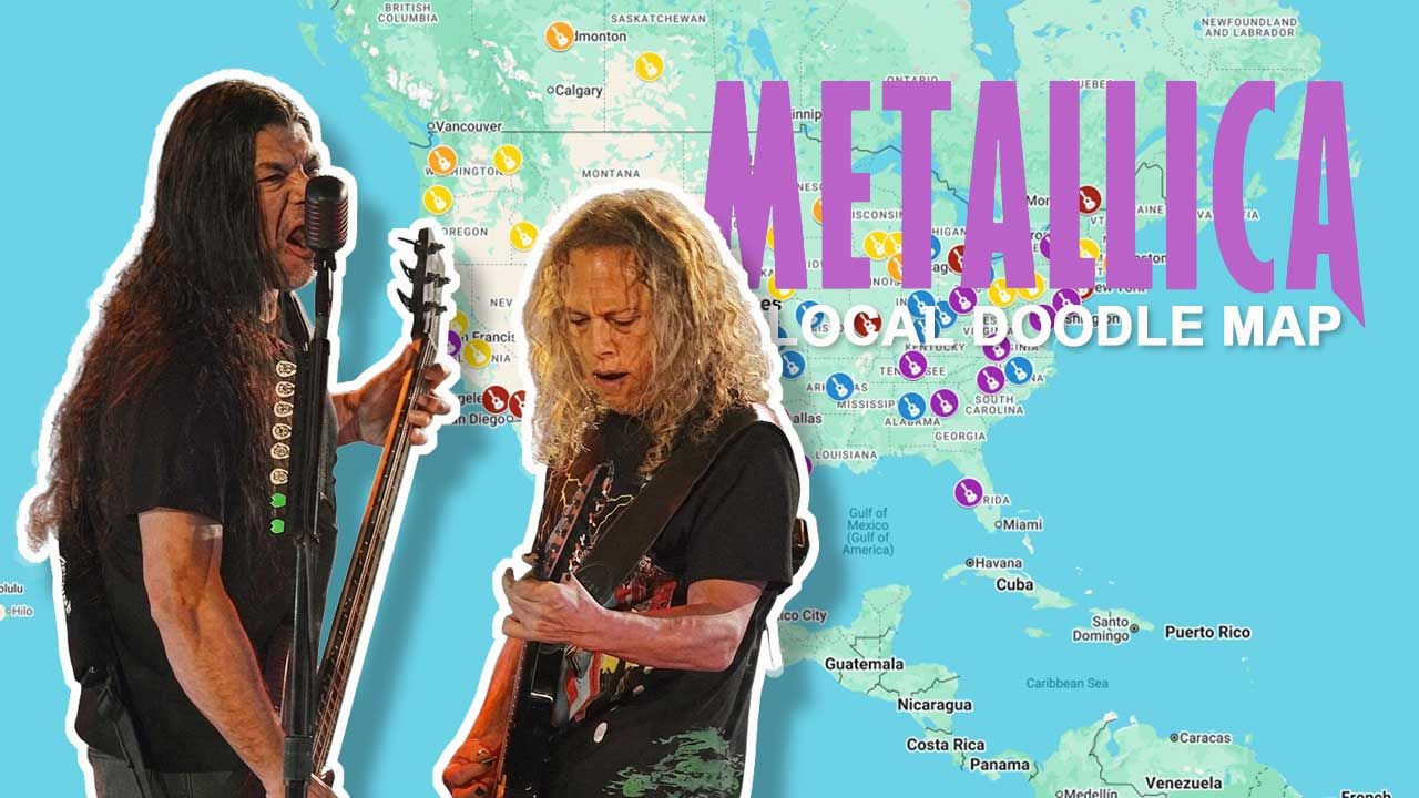 The Metallica Doodle Map: All of Rob and Kirk’s local Doodles