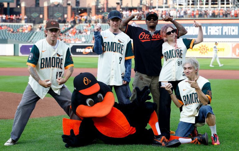 Watch Turnstile take over Baltimore Orioles baseball game on night honouring hometown band