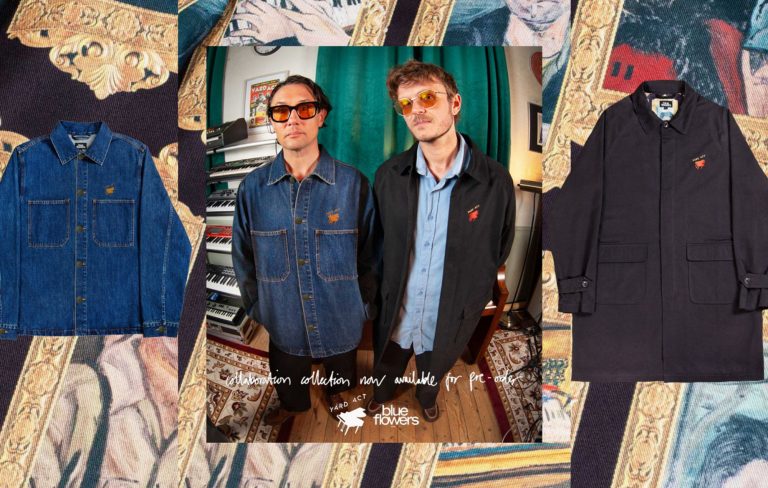 Yard Act launch clothing collaboration with Blue Flowers on trench coats, denim jackets and more