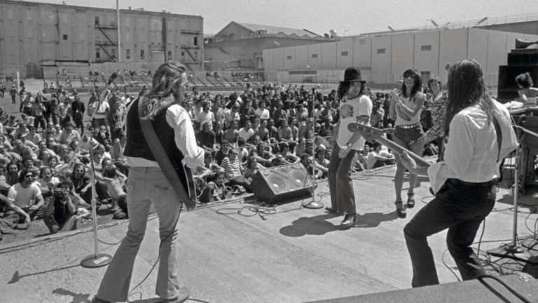 What happened when the Frankie Miller Band played San Quentin Prison. “The guys all signed a form to agree that if they were attacked, kidnapped or killed, the prison was not responsible”