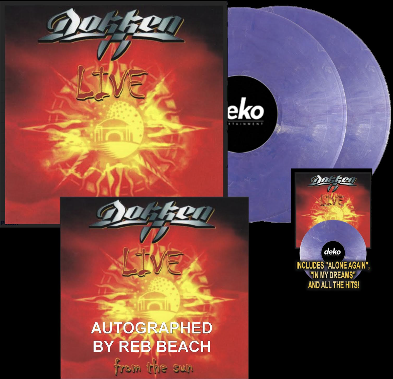 Dokken, Slaughter, And Warrant Live Remastered Color Vinyl With Limited Autographed Bundles