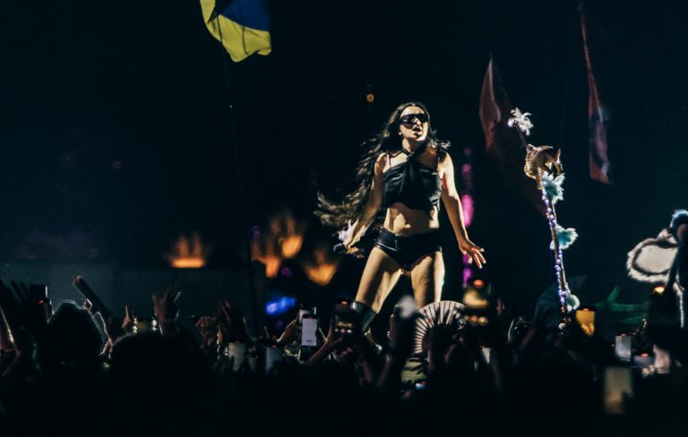 Watch Charli XCX make it rain panties as she delivers first full ‘Music, Fashion, Film’ headline show at Lollapalooza 2026
