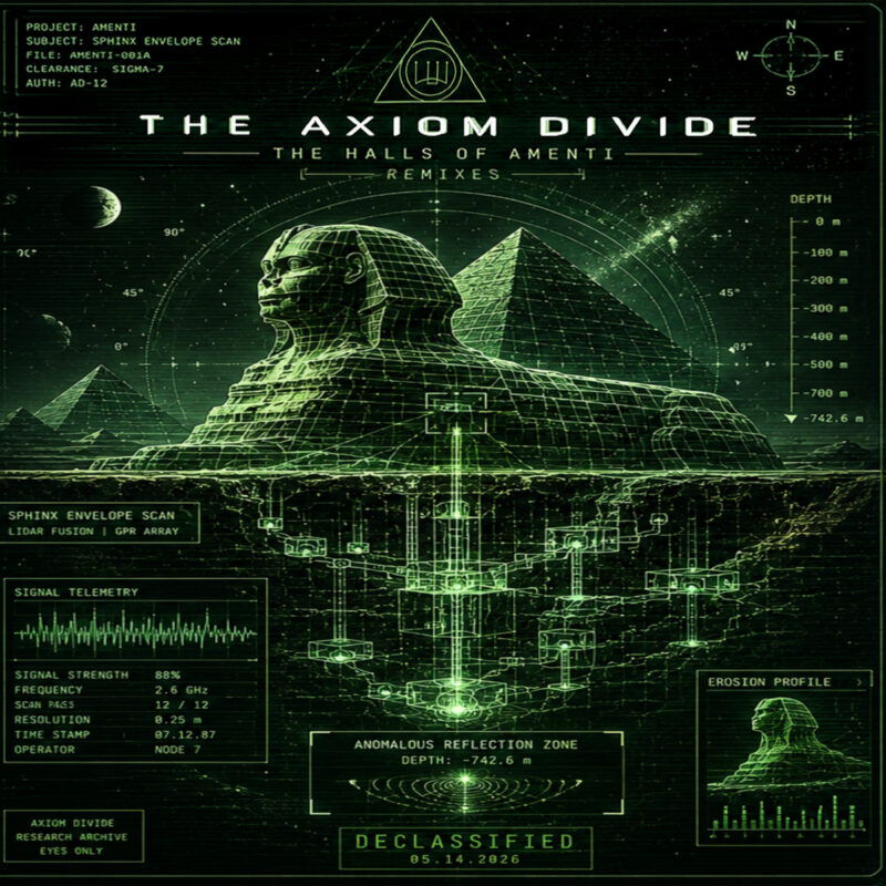 “The Lions Lie Here Waiting” — Dark Electronic Duo The Axiom Divide Releases “The Halls Of Amenti : Remixes”