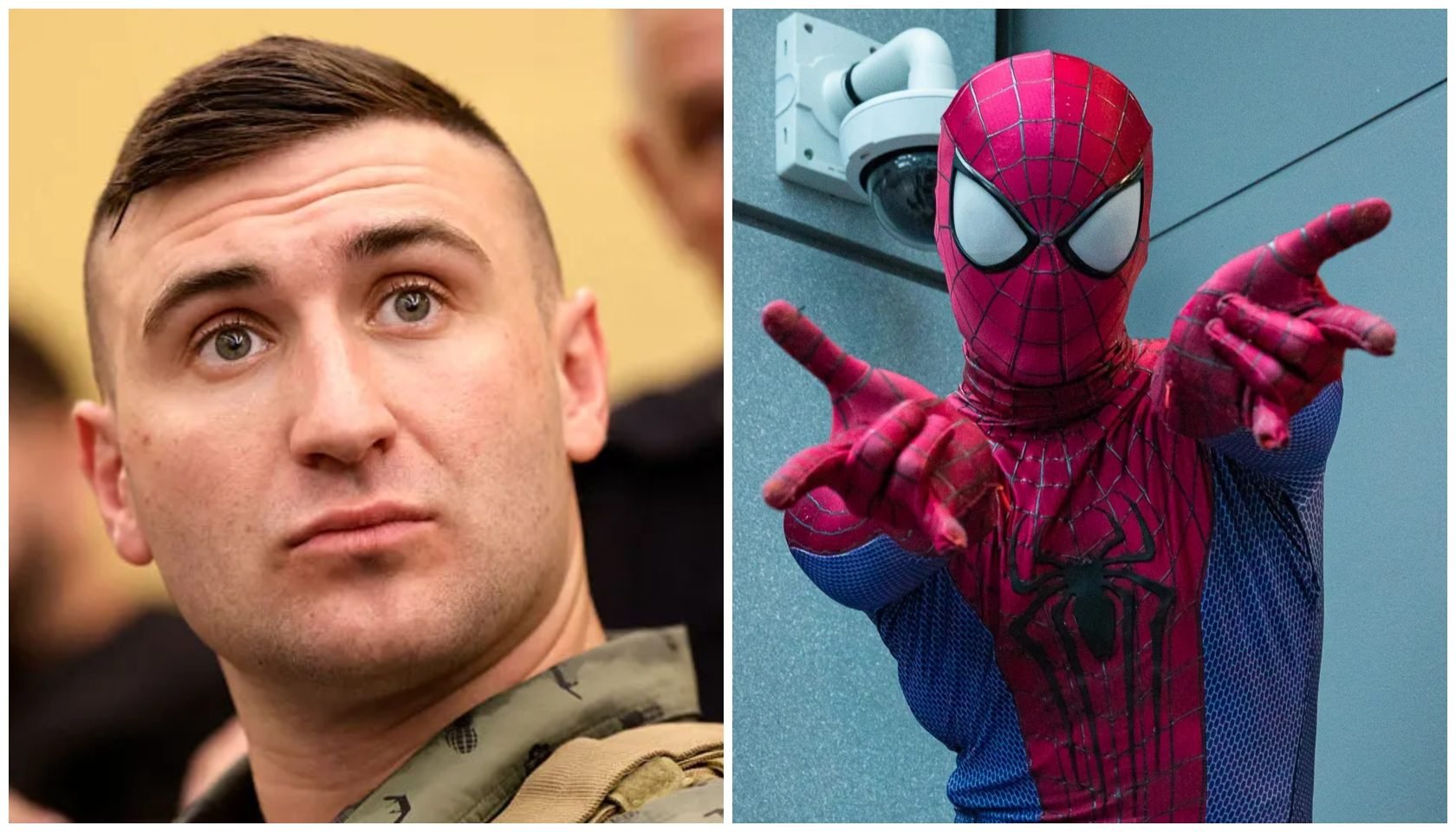 Person Dressed Up As Spider-Man Issues Jan. 6 Rioter Jake Lang A Well-Deserved Fade
